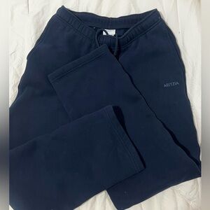 Aritzia Navy Sweatfleece sweats